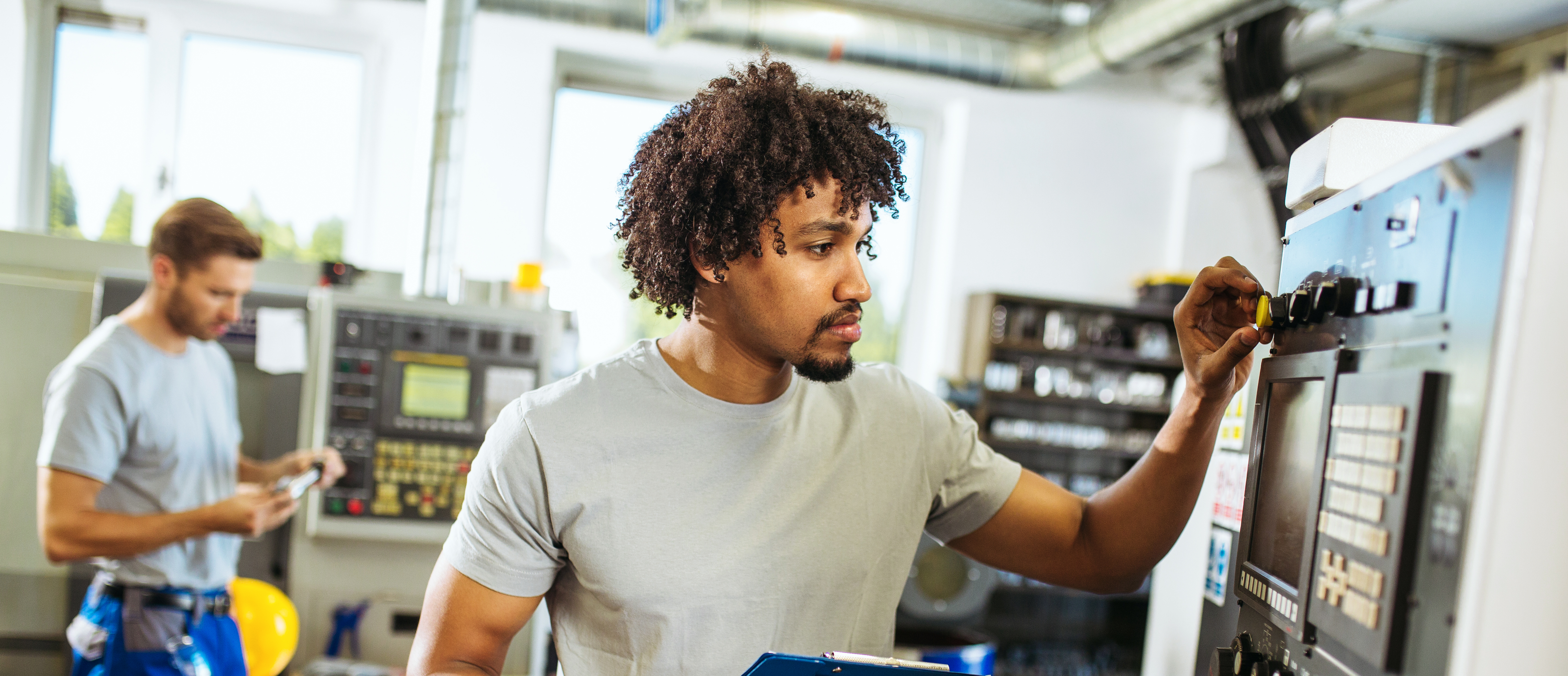 man using plc