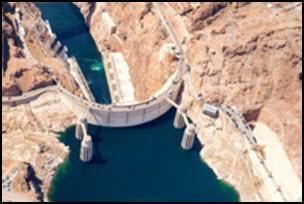 Aerial view of a water treatment plant