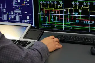 worker using scada system 