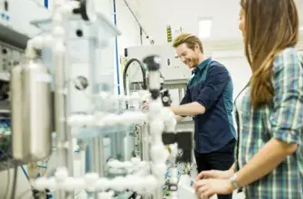 students in Robotics lab