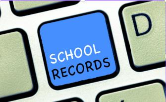 close up of keyboard school records key