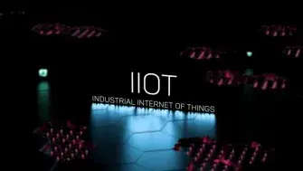 IIOT Industrial Internet of Things luminous lettering,text
