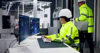 Technician Using Scada System