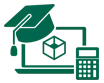 Grad Cap & Calculator Icon