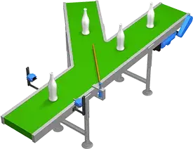 Image of a bottles on a conveyor belt